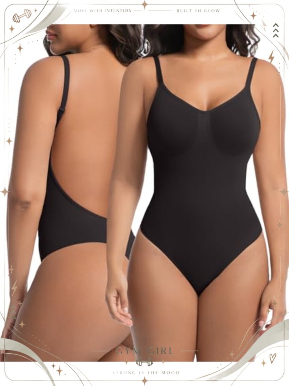 Backless Thong Bodysuit Tummy Control Seamless Shaping Bodysuit